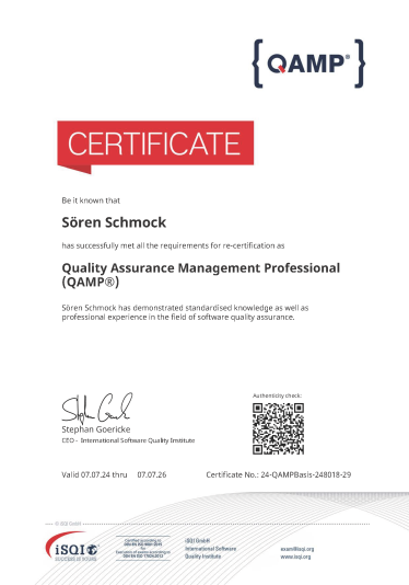 Quality Assurance Management Professional (QAMP®)